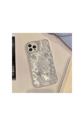 Apple İphone 14 Pro Max Uyumlu Kılıf Zebana Stardom Silikon Kılıf Gri