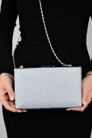 Luvishoes Marsılya Gümüş Kum Sim Kadın Abiye Çanta Gümüş - Kum Rengi