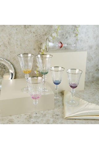 Aryıldız Fiona 6'lı Uzun Kadeh Platin 300 Ml Renkli