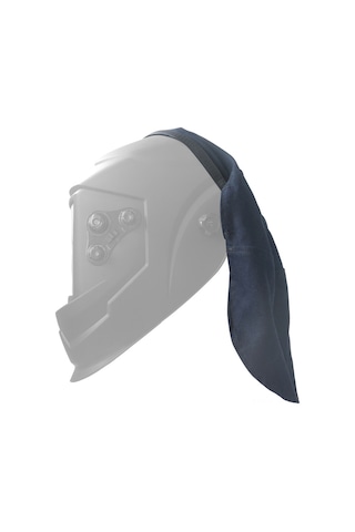 Yuntech01 Siyah Deri+kumaş Kaynak Kask Koruyucu Örtü - Isı/sıvı/parçacık Koruma, Kolay Kurulum, Çoğu Kaska Uyumlu