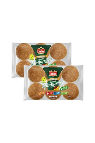 Untad Susamlı Hamburger Ekmeği 6'Lı / 510 G x 2 Paket