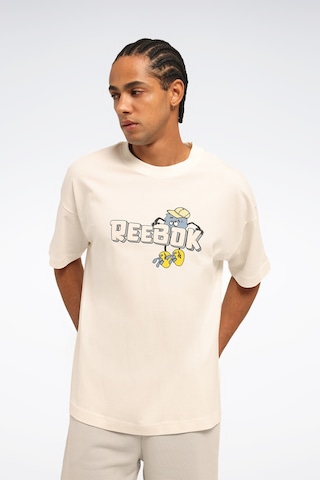 Reebok Funny Tee Ekru Erkek Kısa Kol T-shirt 000000000102055795 Bej
