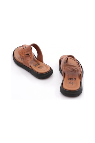 Dgn Hakiki Deri Comfort Rahat Taban Erkek Terlik 806 806-2690-R4341 Taba