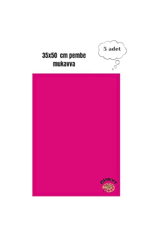 35x50 Cm Pembe Renk Mukavva Kartonu 5 Adet