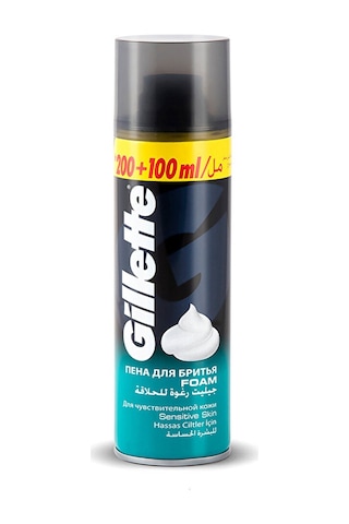 2 Adet Gillette Tıraş Köpüğü Hassas 300 Ml