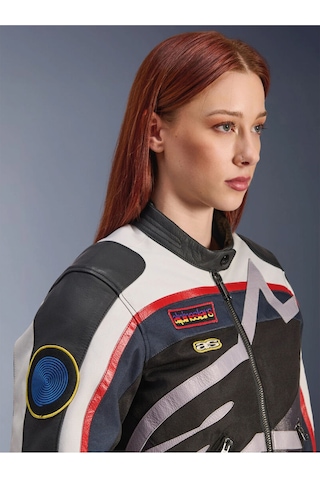 Alpinestars Idles Korumalı Kadın Motosiklet Montu Siyah Beyaz Kırmızı