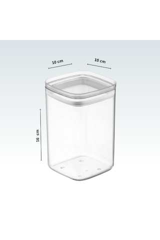 Wniltuglobal 1400 ML Chef Food Box Kare Saklama Kabı Şeffaf