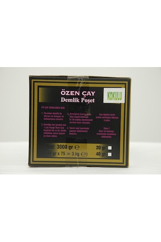 Özen Bergamot Aromalı Demlik Poşet Rize Çayı 3 KG