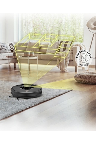 Karaca Vantuz Off-Road RS007 2 in 1 Haritalamalı ve Moplu Vacuum Konuşan Robot Süpürge