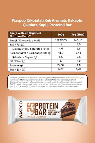 Waspco Bitter Çikolata Kaplı Protein Bar Tanışma Paketi 3 Çeşit