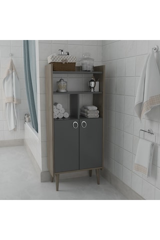 Lagomood Kiler Çok Amaçlı Dolap Banyo & Mutfak Antrasit Ceviz