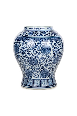 Bleu Blanc Vazo 31 Cm Çok Renkli