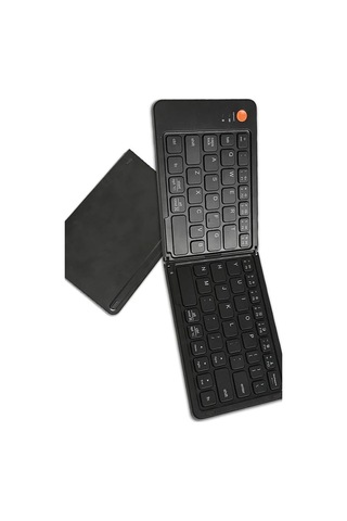 Katlanabilir Klavye Şarj Edilebilir Kablosuz Mini Klavye Çanta Boy Portatif Tasarım Pc Telefon