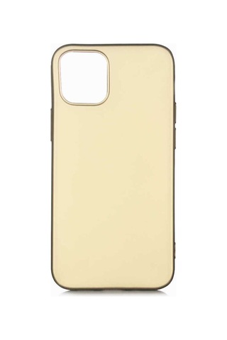 Apple Uyumlu iPhone 12 Pro Max Kılıf Zore Premier Silikon Kapak Gold