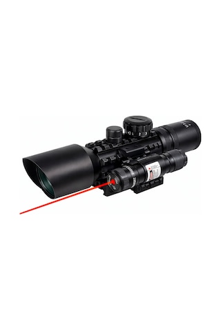 M9 Ls3-10x42e Profesyonel Optik Nişangah Seti - 3-10x Yakınlaştırma, Işıklı Mil-dot Ve Entegre İşaretleyici Modülü Siyah