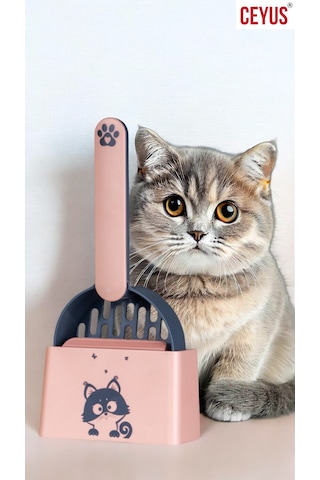 Kedi Kumu Temizleme Küreği Ve Platformu