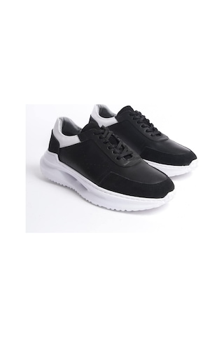 Mubiano Hakiki Deri Mbkry028-s Erkek Siyah Sneaker & Spor Ayakkabı Siyah