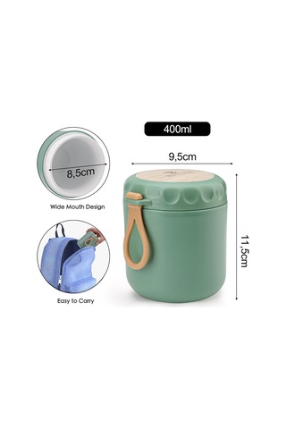 400 Ml'lik Paket Müsli Kupası, Kaşık Ve Kapaklı Yoğurt Kupası