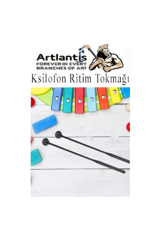 Ksilofon Tokmağı 1 Çift Kırmızı 1 Paket Ritim Çubuğu Plastik