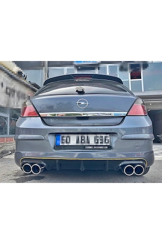 Opel Astra H Arka Tampon Eki Difüzörlü - 2004 - 2011 Boyasız Fiberglass