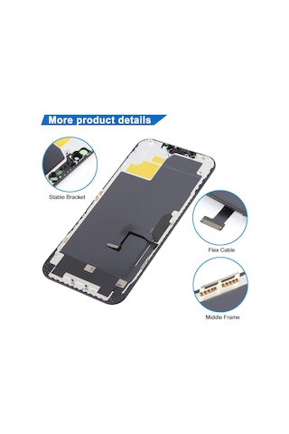 Teknonet Apple Uyumlu iPhone 12 Pro Max Diagnostics Lcd+dokunmatik+çıtalı - Siyah