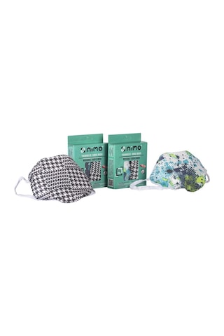 Nimo Kumaş Maske Yıkanabilir Yetişkin Yüz Maskesi (2 x 2 Paket) 4 Adet Çok Renkli