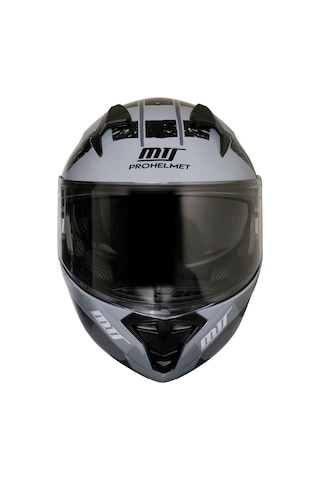 Motosiklet Çene Açılır Kask Güneş Vizörlü Ece 22.06 Sertifikalı Yeni Sezon Motor Kaskı V2 Gri Gri -