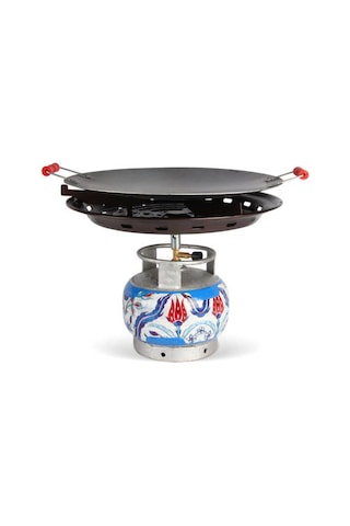 Portatif Tüplü Sac Kavurma Gözleme Ekmek Yufka Sacı 45Cm