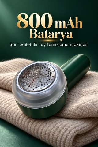 Şarjlı Tüy Temizleme Makinesi 800 Mah Bataryalı Belirtilmemiş