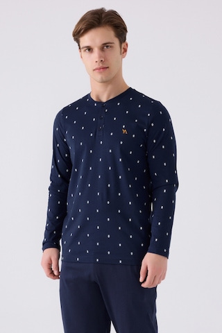 Arnetta 3160 Uzun Kol Erkek Pijama Takımı Lacivert V1 Lacivert