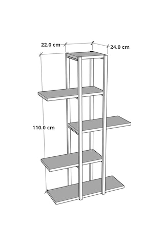 5raflı Çiçeklik Metal Saksı Standı Saksılık Çiçeklik Atlantik Çam