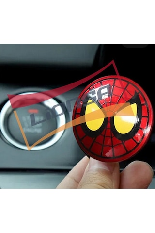 Start Stop Düğme Üzeri Çerçeve Aksesuar Örümcek Adam