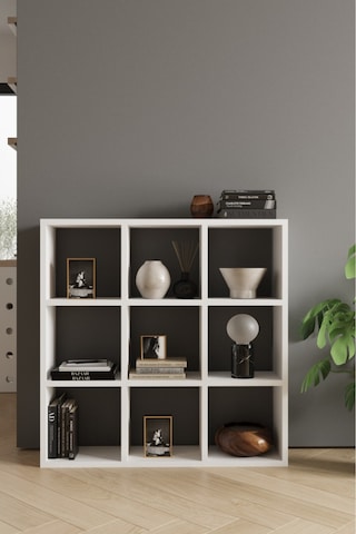 Classy 107oya 9 Raflı Kare Kitaplık Beyaz