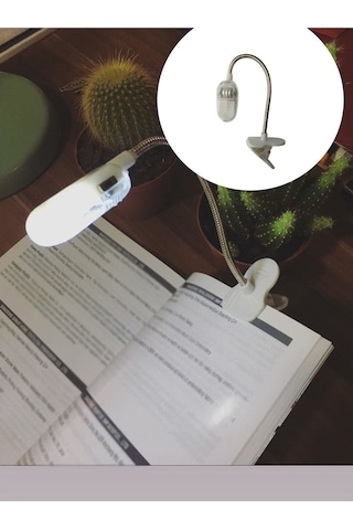 Yayke Esnek Bükülebilir Mandallı Kitap Okuma Lambası