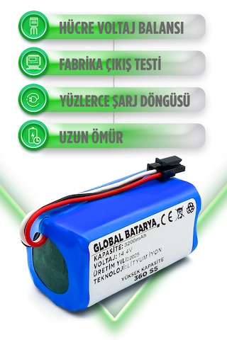 360 S5 Uyumlu Batarya 3200mah Li-ion Pil Yüksek Kapasite