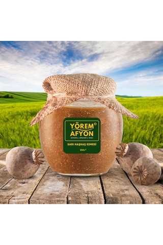 Yörem Afyon Meşhur Afyonkarahisar Taş Değirmende Öğütülmüş Cam Sarı Haşhaş Ezmesi 350gr.