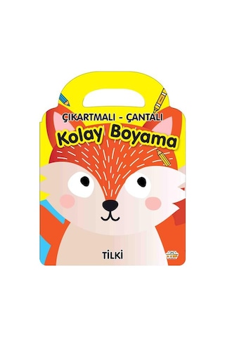 3-6 Yaşa Uygun Kolay Boyama Çıkartmalı Çantalı Set - 4 Kitap