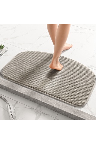 Dianziye Banyo Suyu Emici, Kayma Engeli, Hızlı Kuruyan Ev Çatı Matı - Gri Renk, 50x80 Cm Diğer