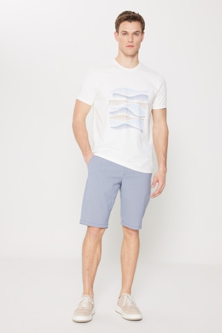 AC&Co / Altınyıldız Classics Erkek Slim Fit Dar Kesim Yan Cepli Gofre Desenli Şort Lacivert