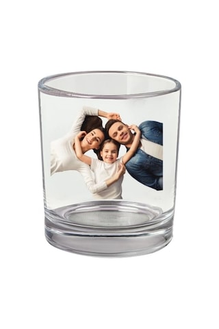 Kişiye Özel Viski Bardağı - Baskılı Viski Bardağı - İsimli Viski Bardağı - Resimli Viski Bardağı Beyaz