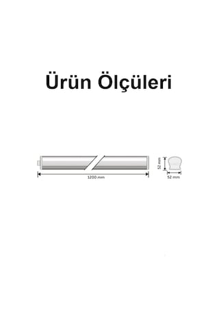 60w 120 Cm Yatay Led Etanj Armatür-trafolu Beyaz Işık 50 Adet Beyaz