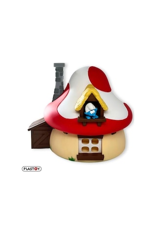 Şirinler Evi Kumbara Smurfs Mushroom Money Box Genel