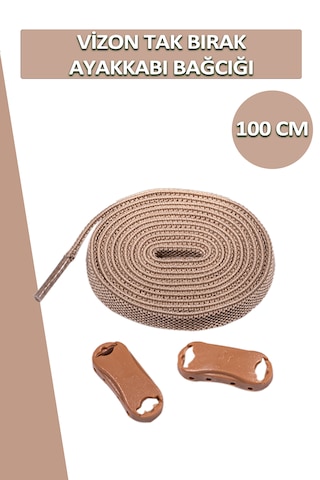 Elastik Vizon Akıllı Bağcık Tak Bırak Ayakkabı Bağcığı 100cm