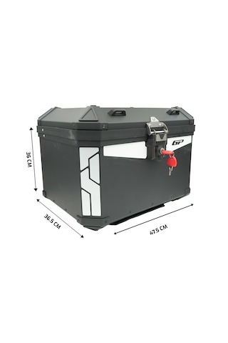 Gp Kompozit Base Universal 58 Lt Alüminyum Motosiklet Çantası Siyah Diğer