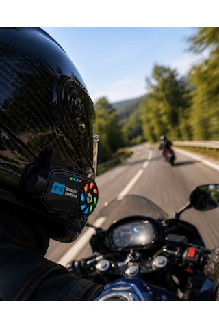 Motosiklet Kask Kamera Sistemi Gece Görüş Destekli Bluetooth Ve Uzun Pil - Uczzzbt68kameralıintercom-1-1