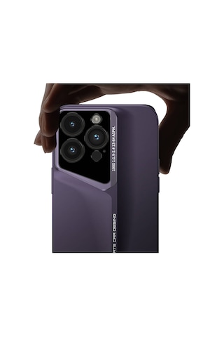 Zore Apple Uyumlu iPhone 14 Pro Max Kılıf Ultra İnce Kamera Korumalı Sert Rubber Msra Procase Kapak-derin Mor Derin Mor