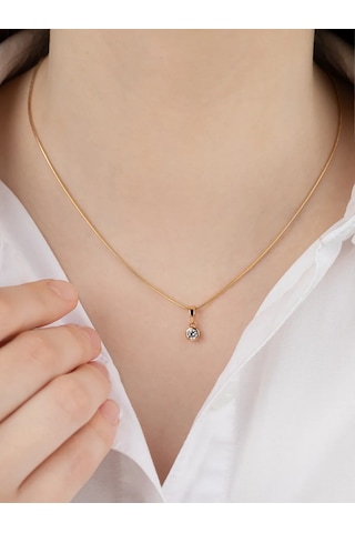 Xuping Badımlı Altın Kaplama Küçük Pandantifli Boyun Zinciri 395826738 Altın Rengi