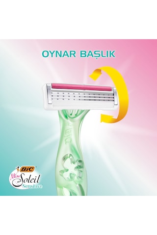 Bic Miss Soleil Sensitive Bundle Kadın Tıraş Bıçağı Seti 3'lü + Makyaj Çantası
