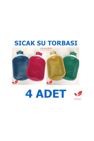4 Adet Şampiyon Termofor Sıcak Su Torbası. Süper Kauçuk. Champion