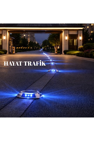 Mavi Güneş Enerjili Yol Butonu, Solar Çakar Buton